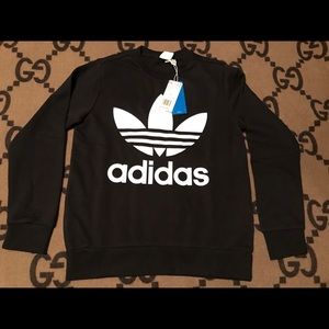 Youth L Adidas black crew sweatshirt